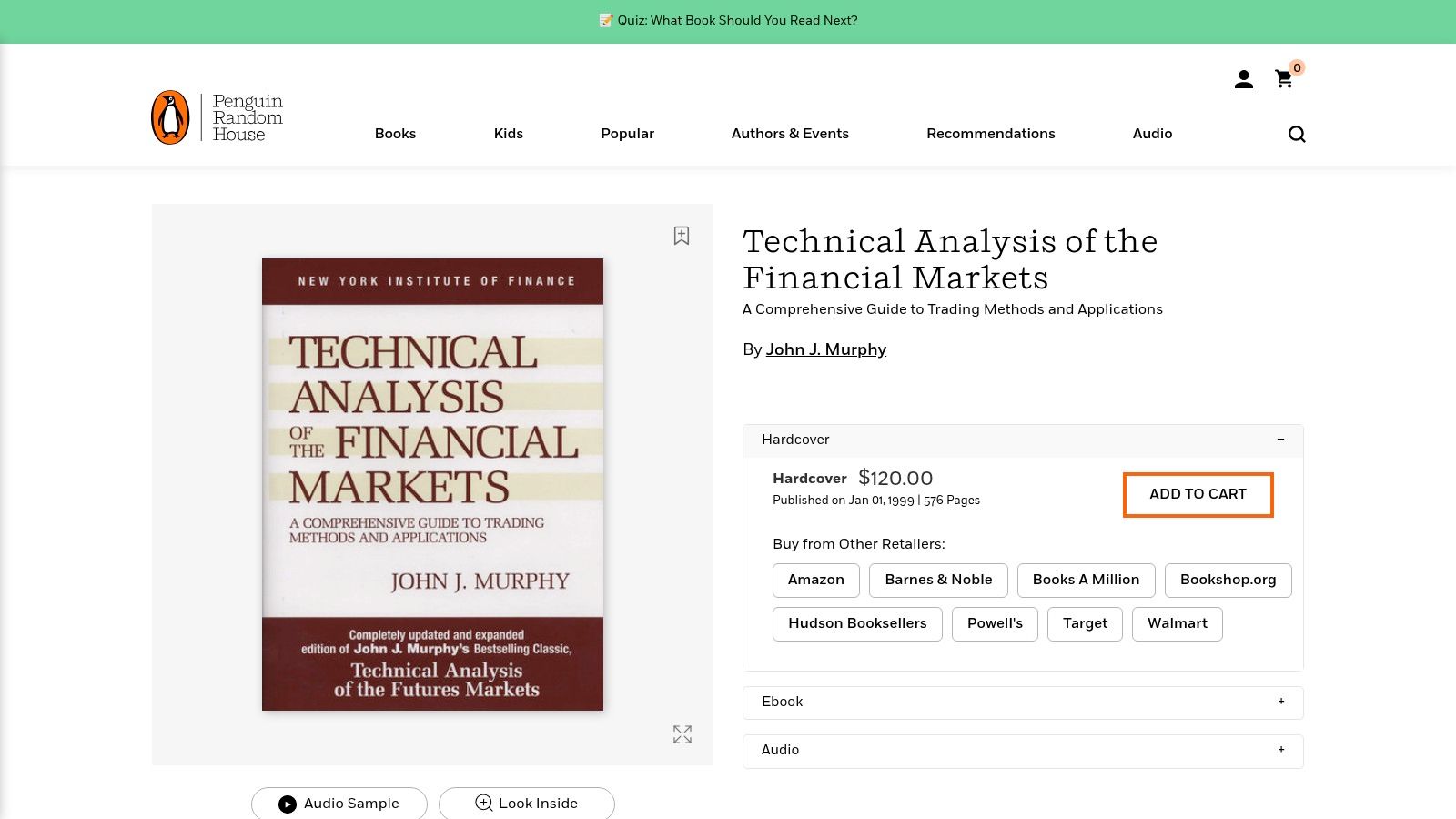 Technical Analysis of the Financial Markets — John J. Murphy
